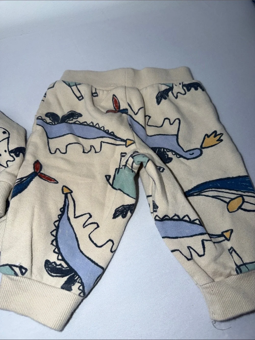Carter's Cream Dinosaur Print Hoodie & Jogger Set